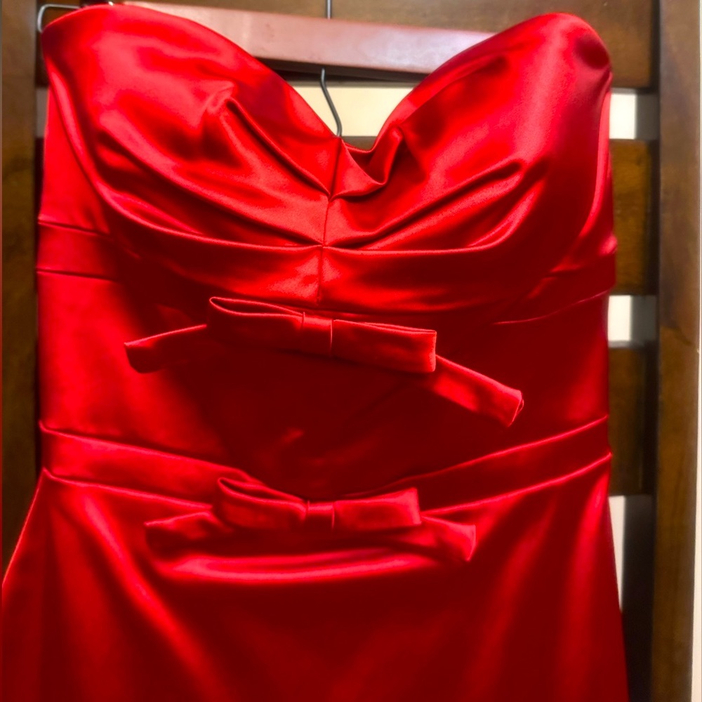 NWT VINTAGE CACHE RED SATIN DRESS